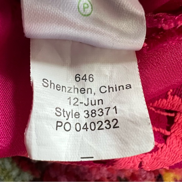 Lilly Pulitzer Mara Hot Pink About Face Two Tone Scallop Lace Ruffle Dress sz 4 - Picture 15 of 16